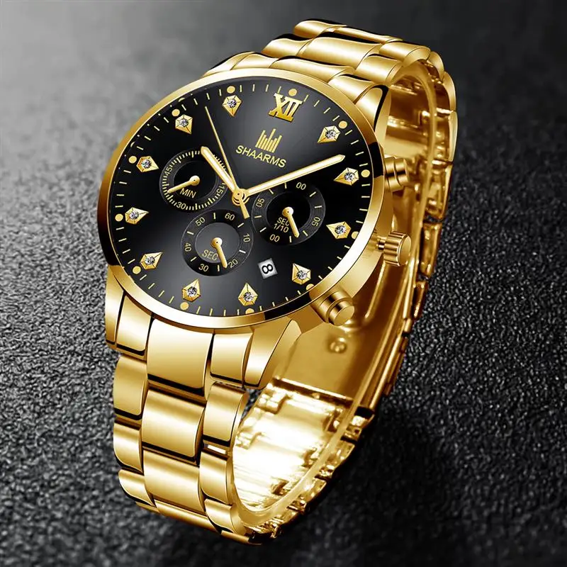 Мужские часы модные стразы кварцевые Relogio Masculino военные спортивные