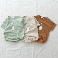 Koodykids 2020 New Baby Boy Summer Rompers Korean Style Soft Jumpsuit Toddler Boy Girl Fashion Duck Bodysuit Outfit Japanese
