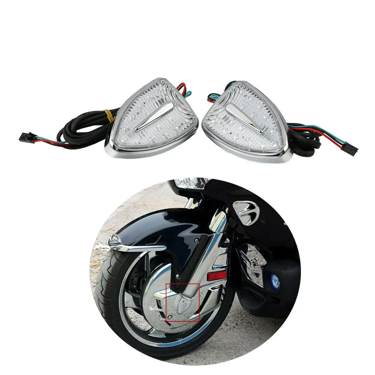 Левое и правое освещение мотоцикла дымчатые/прозрачные линзы для Honda Gold Wing GL1800 2012