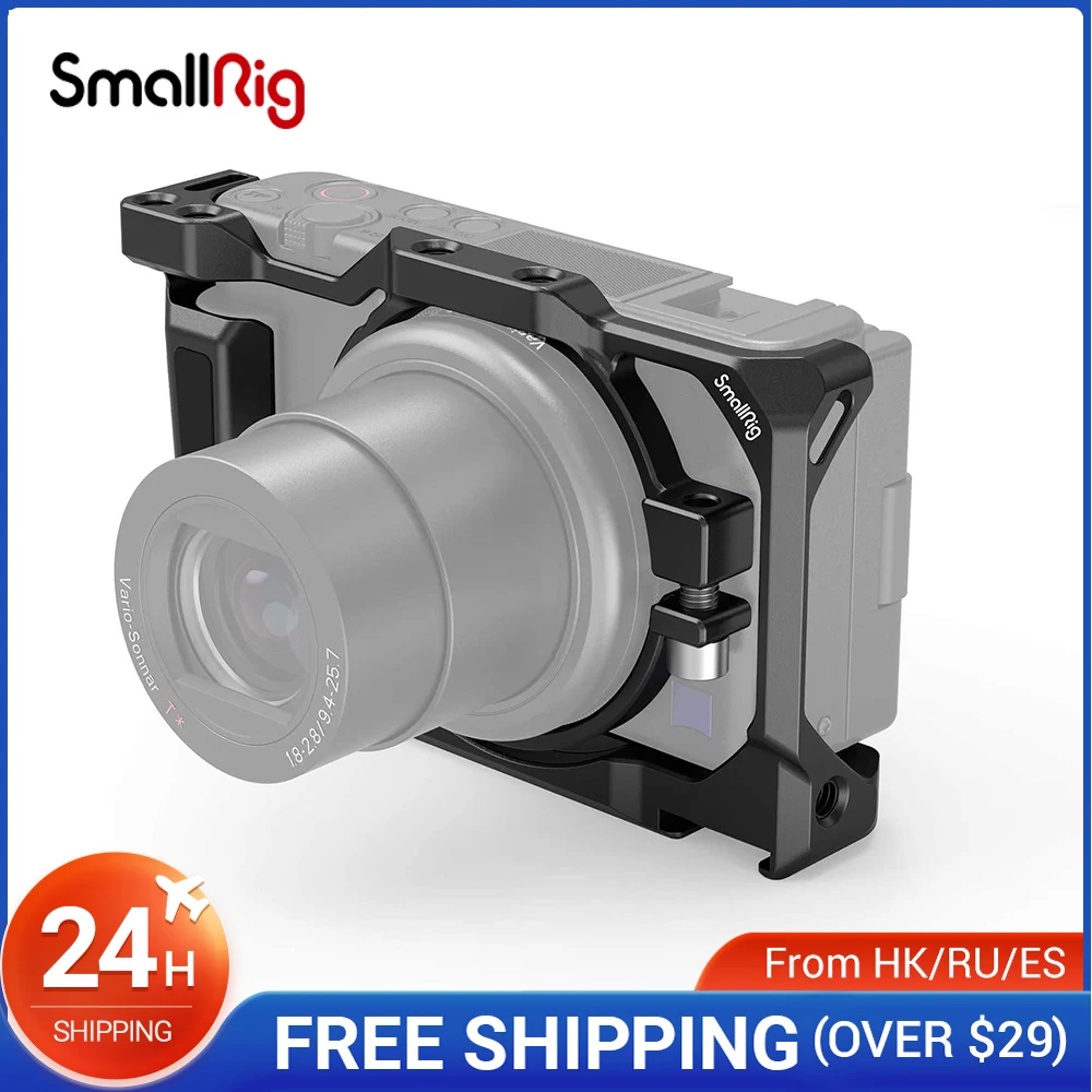 Gaiola para Sony Gaiola com Alça Integrado para Microfone Smallrig Câmera Lateral Sapato Frio Flash Luz Opção Faça Você Mesmo 2938 Zv1