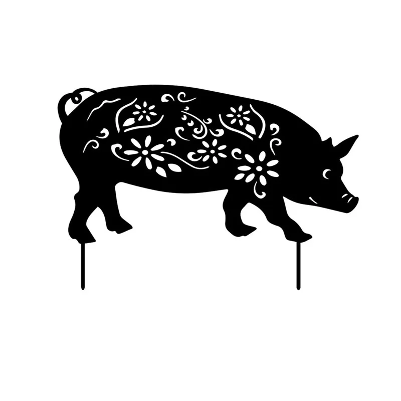 

Yard Art Garden Statues Backyard Lawn Stakes Plastic Pig Garden Yard Decor Gift Garden Decoration Garden Ornaments