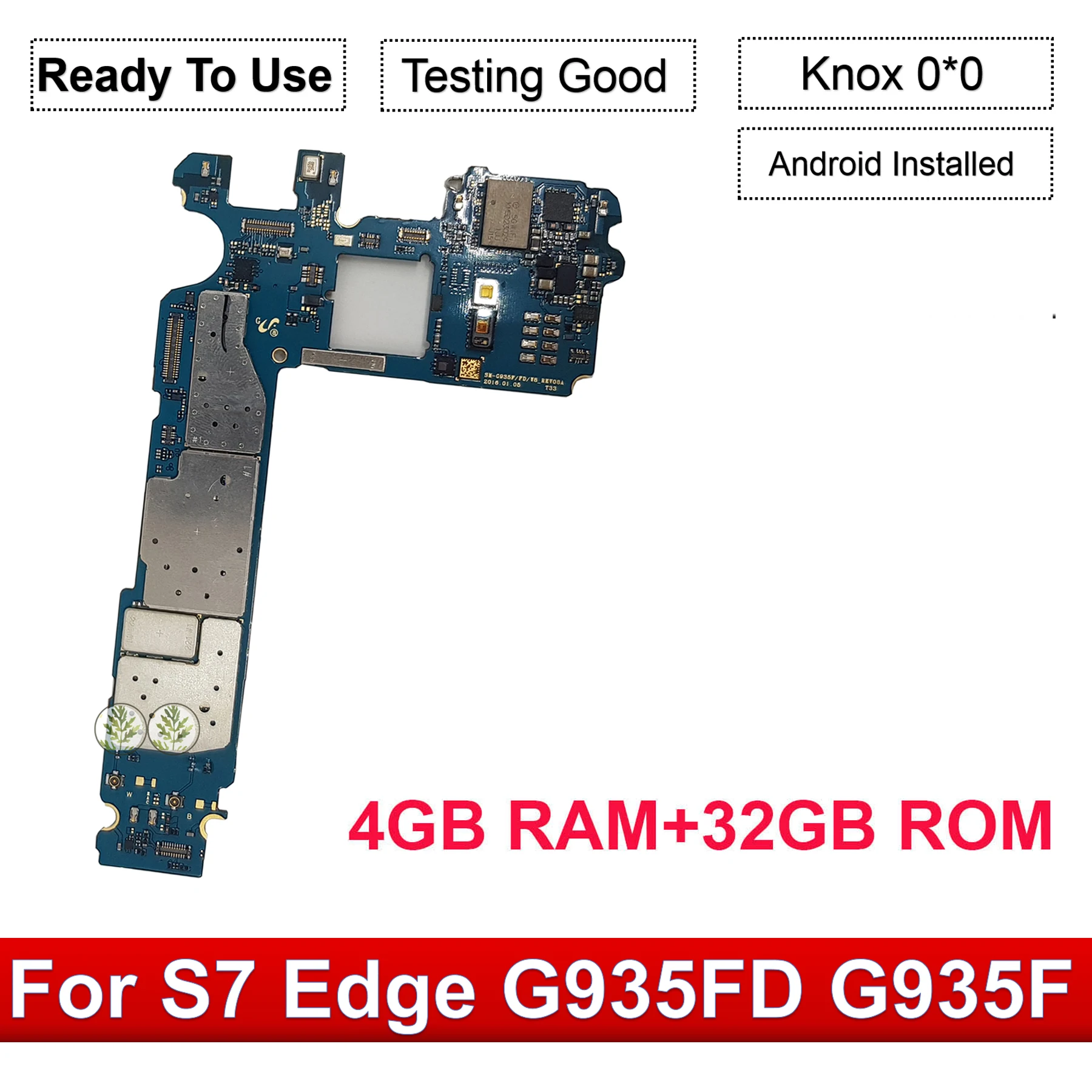Оригинальная материнская плата для Samsung Galaxy S7 Edge G935FD G935F G930FD G930F 32 Гб Заводская