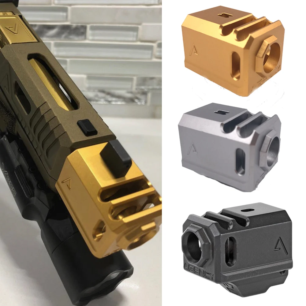 Компенсатор Glock 14 мм CCW дополнительный компенсатор 417 для Airsoft GBB Kublai G17 G18 G19 G26 G34 G43