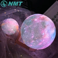 dropship 3d printed star moon lights colorful rechargeable touch night lamps home decor creative gift usb led night light