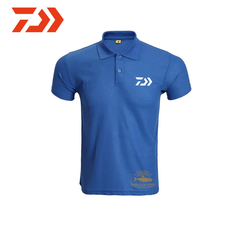 

2020 Daiwa Men's Summer Fishing T-shirts Outdoor Mountaineering Solid Color Lapel Short-sleeved T-shirt Casual Fishing Clothes