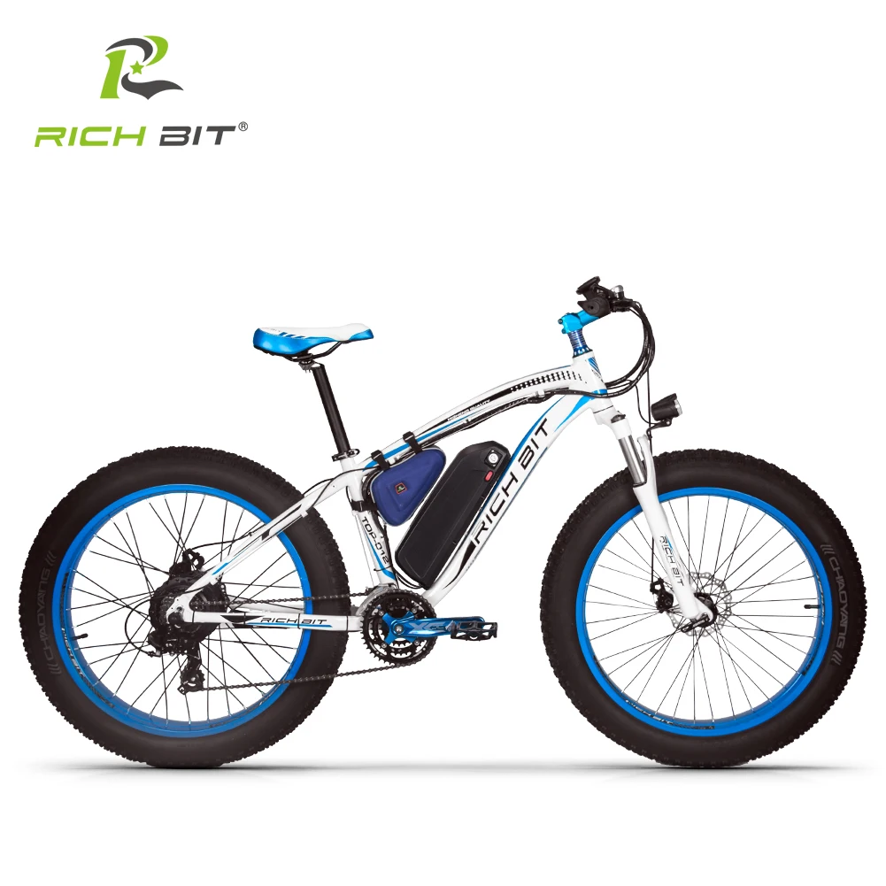 Bestellen RichBit Neue Super Ebike Leistungsstarke Elektrische Schnee Bike 21 Geschwindigkeit Ebike 48V 1000W Elektrische Fett Reifen Bike Mit 17AH Lithium-Batterie