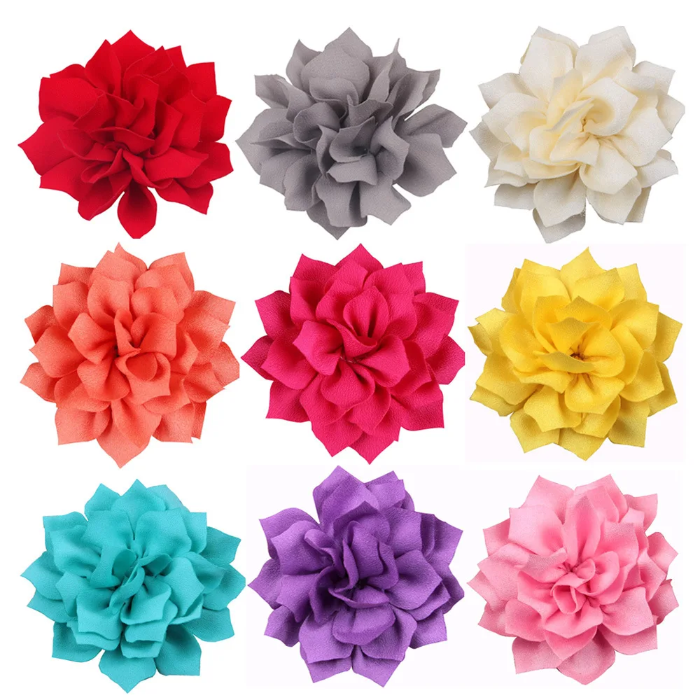 3 ''цветок Dahlias ткань канзаши детский цветок в волосы без аксессуаров центр 20