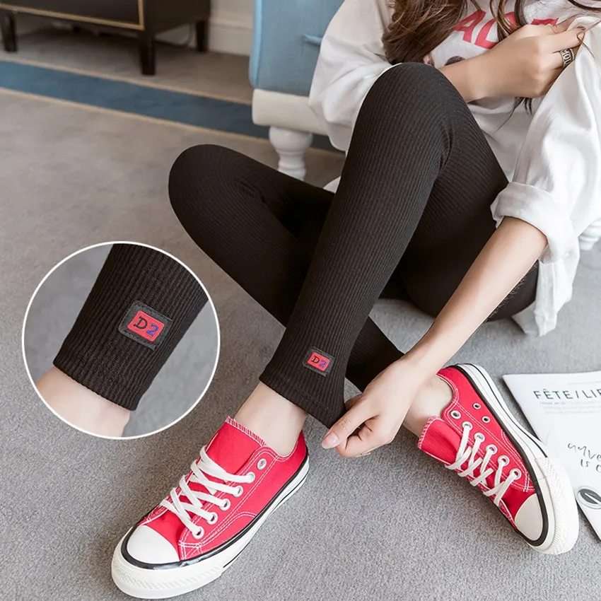 Осенне зимние Новые Леггинсы для беременных женщин эластичные леггинсы в