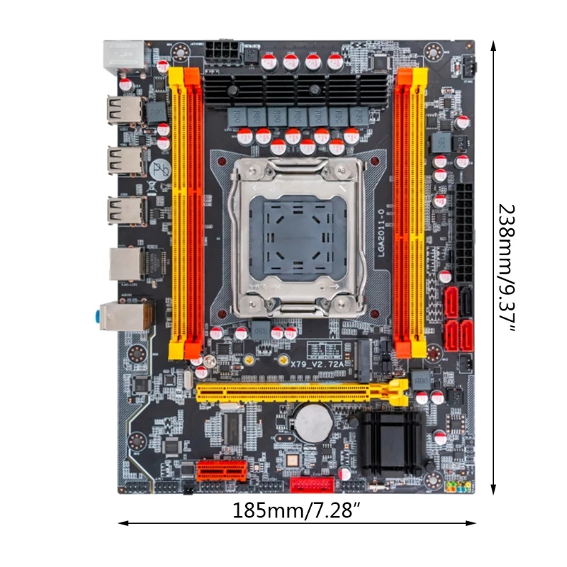 

X79 Chip Computer Motherboard SATA3 PCI-E NVME M.2 SSD Support REG ECC Memory DDR3 Server