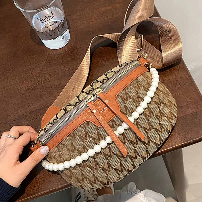 

Маленькие высококачественные Поясные Сумки из искусственной кожи в стиле ретро с надписью для женщин 2021, сумки через плечо, женские нагрудн...