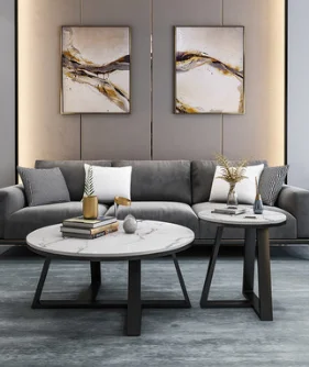 

Modern simple marble tea table side several combination northern Europe light luxury living room small family net red iron art r