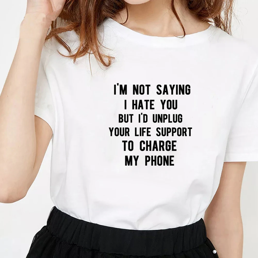 Летняя женская футболка Ulzzang в Корейском стиле Харадзюку С буквенным принтом