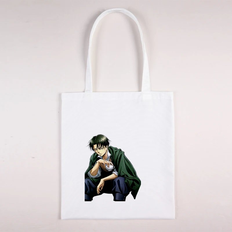 

Anime Shopper Shopping Bag Woman With Designer Handbags Titans Attack Bags Customizable Fabric Handbag Canvas Grocery Tote Cloth
