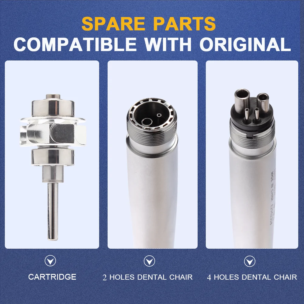 Dental high speed hand piece Led Self-luminous air turbine handpiece 2 holes 4 holes dentist chair parts Small head M500LG