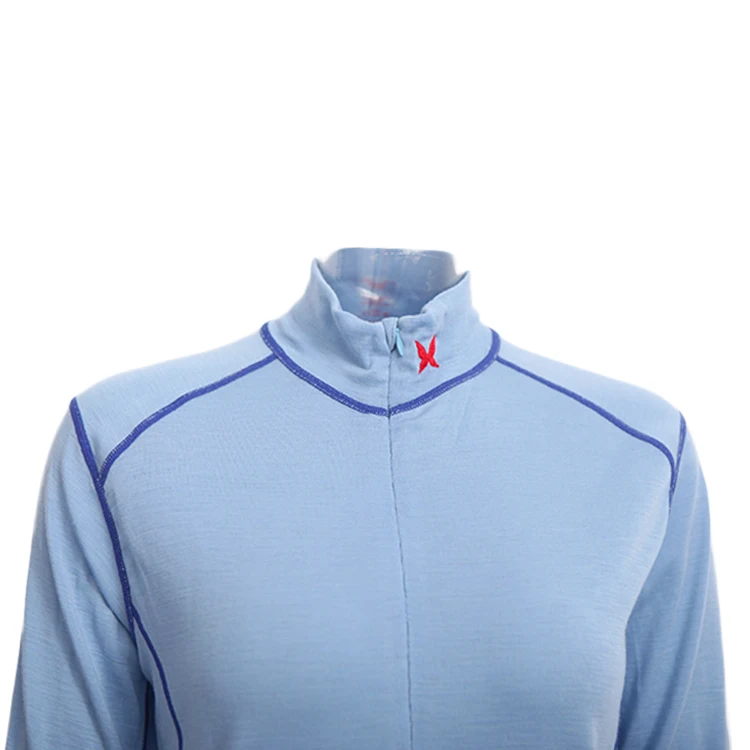 Новая Женская Базовая рубашка из мериносовой шерсти с молнией 1/4 100% мериносовая