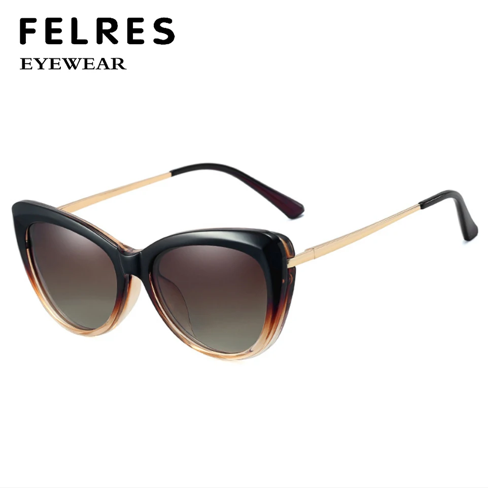 Cat Eye Anti-blue Light Optical Glasses For Women Magnetic Clip On Anti-glare Polarized UV400 Outdoor Sunglasses 91518