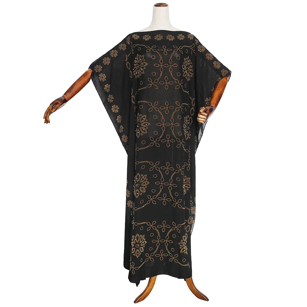 

Summer sexy fashion 2020 african women o-neck polyester plus size long dress