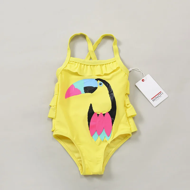 Детский купальный костюм с рюшами Боди для новорожденных Цельный купальник