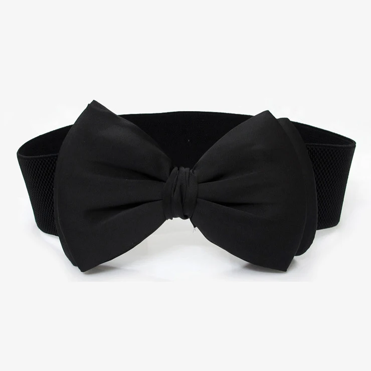 Женский элегантный эластичный пояс Kasure с большим бантом женский однотонный