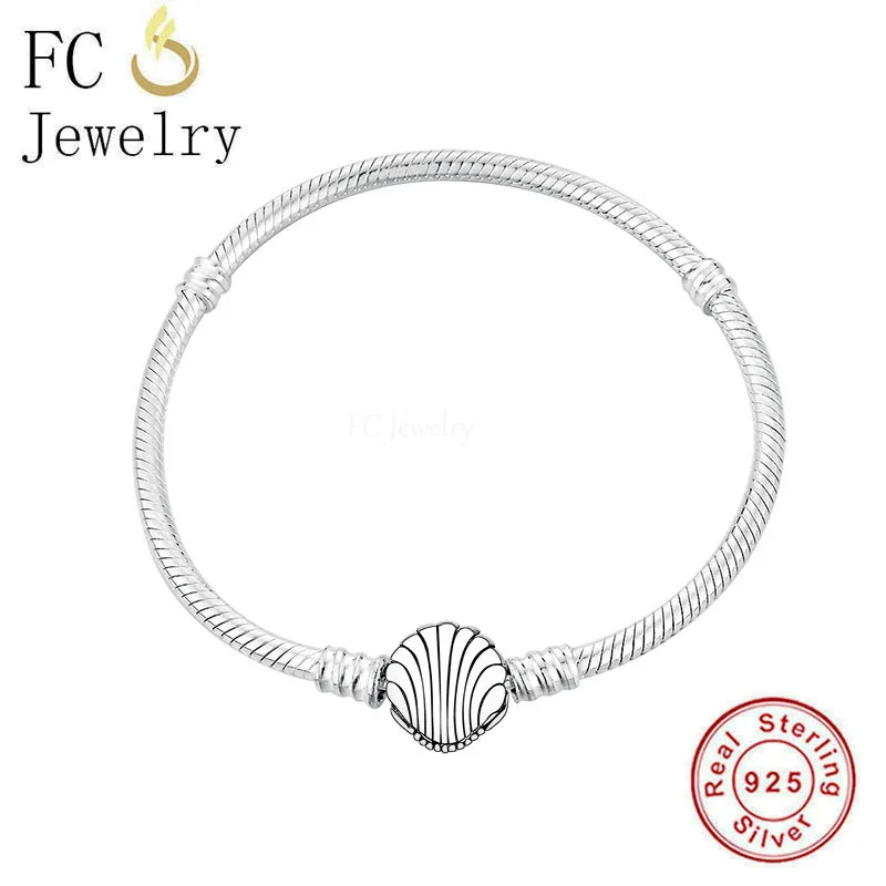 FC ювелирные изделия 925 стерлингового серебра в форме морской раковины зажимы