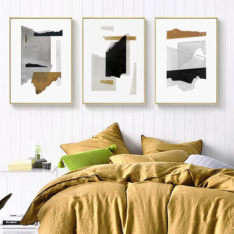 Геометрический абстрактный художественный постер и печать простой современный