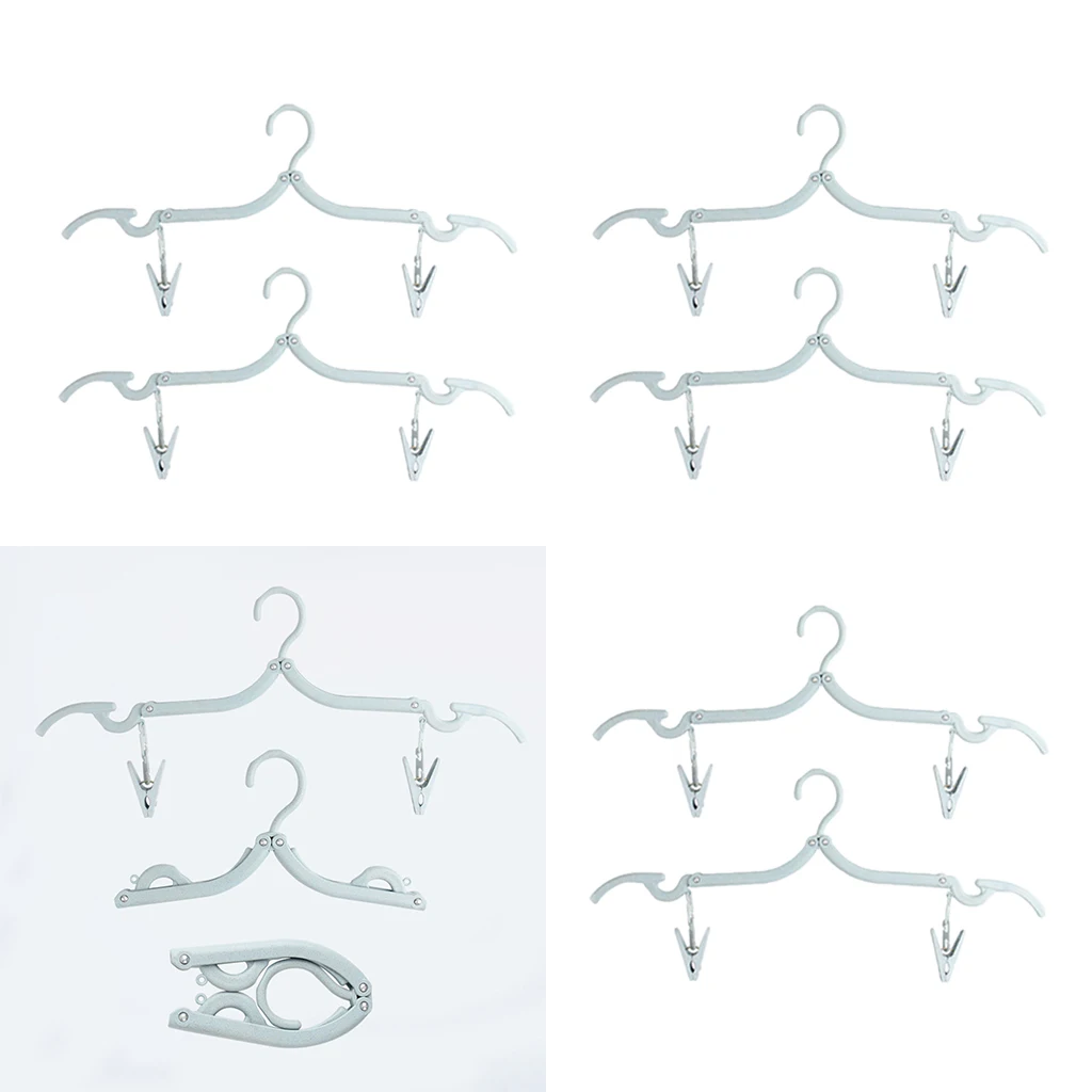 6Pcs Outdoor Camping Folding Plastic Clothes Hook Travelling Hanger Racks | Спорт и развлечения