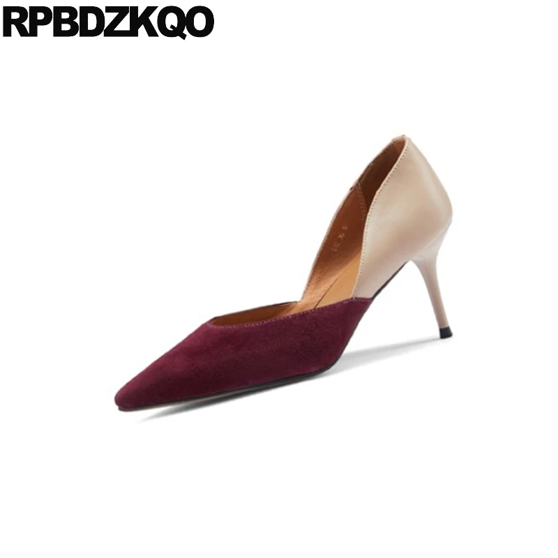 Замшевые лоферы 10 42 работы тонкий 3 дюймов Размер 4 34 элегантные женские туфли