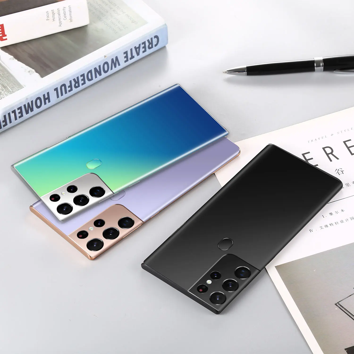 

6.9 Inch 8+128/256GB S21U Mobilephone Global Version 6800mAh Battery 32+64MP Smartphone Hottest Back Shell Gaming Phone Face ID