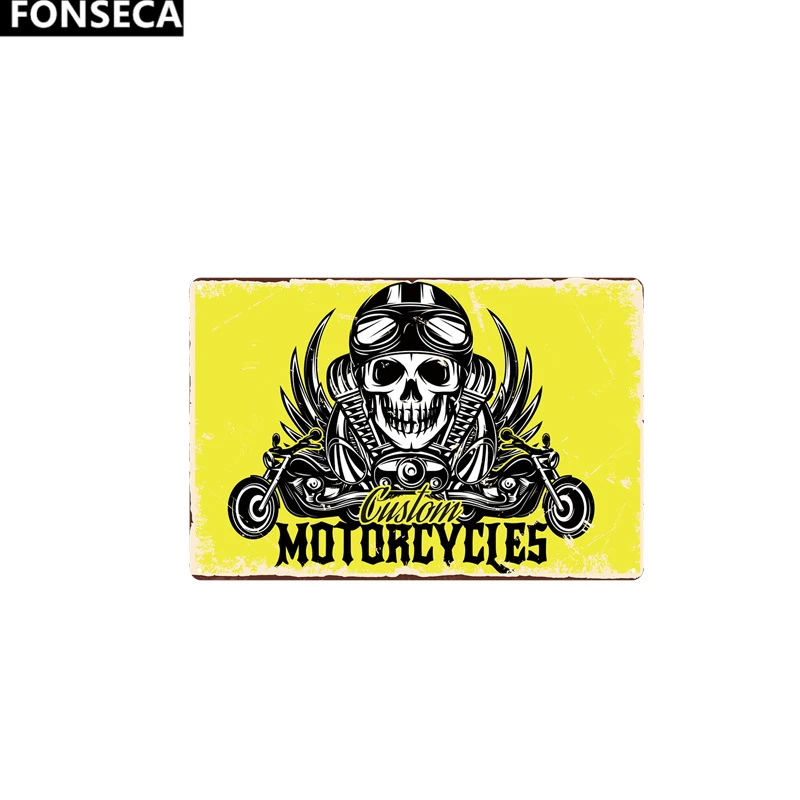 2020 новые мотоциклетные знаки черепа волка металлические таблички Украшение на