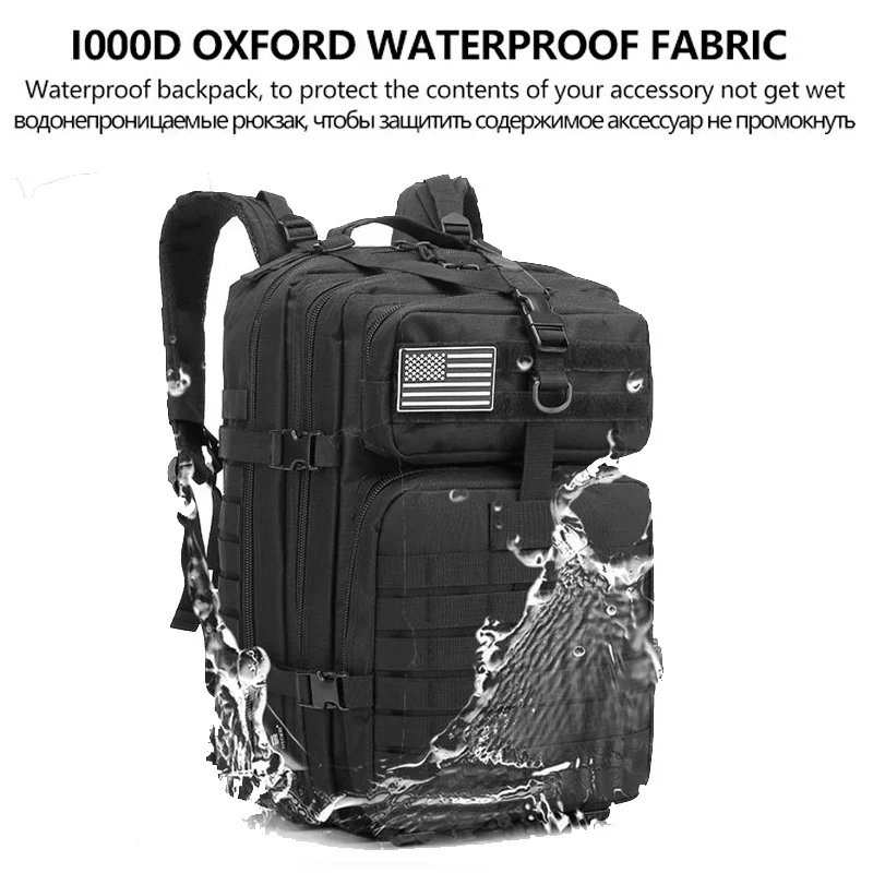 Военная сумка для мужчин, тактический камуфляжный рюкзак 50 л, военная армейская Сумка Molle для отдыха на природе, походов, охоты