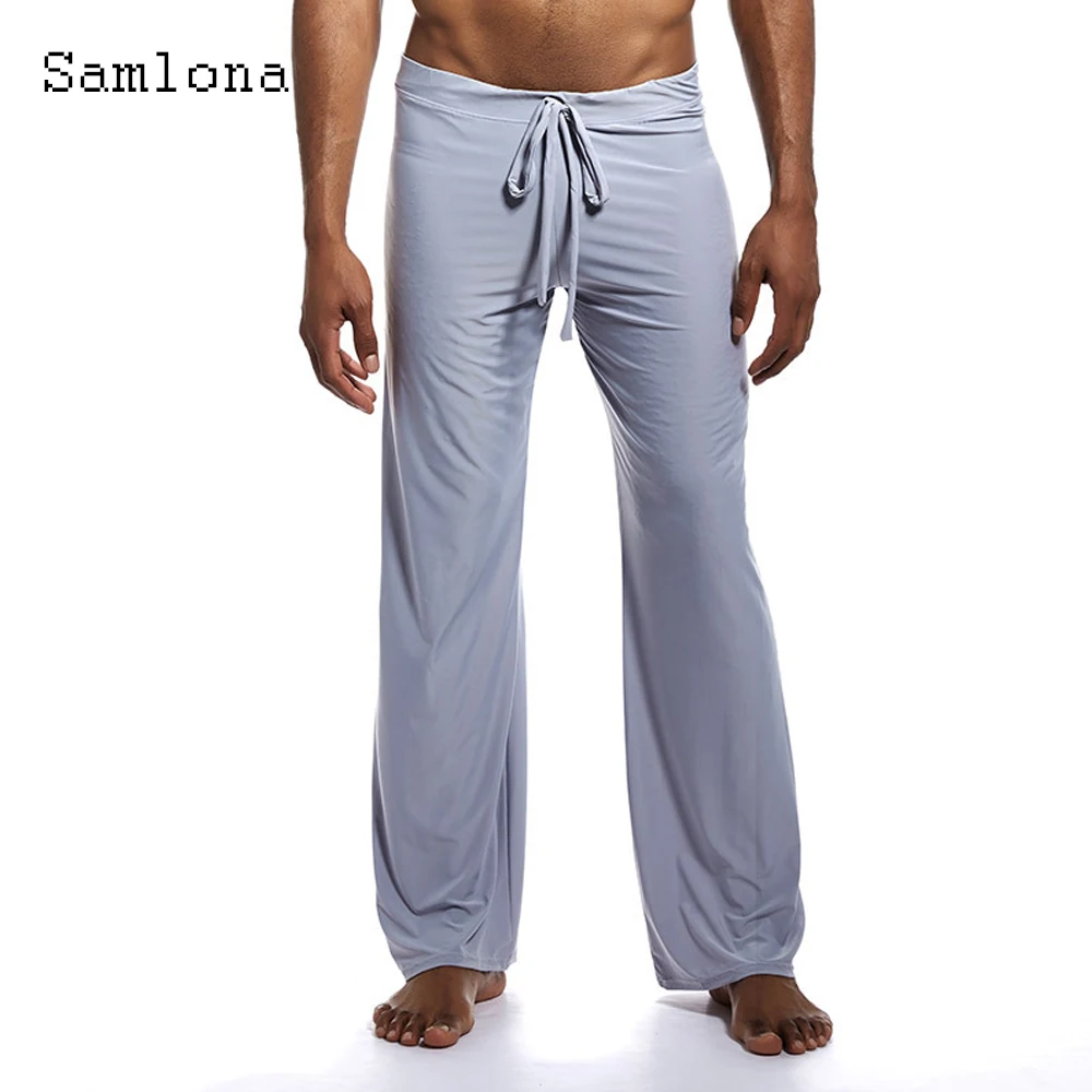 2021 Men's Pocket Design Loose Pants Gray White Casual Drawstring Trouser Plus Size Mens Fashion Leisure Staight Leg Sweatpants