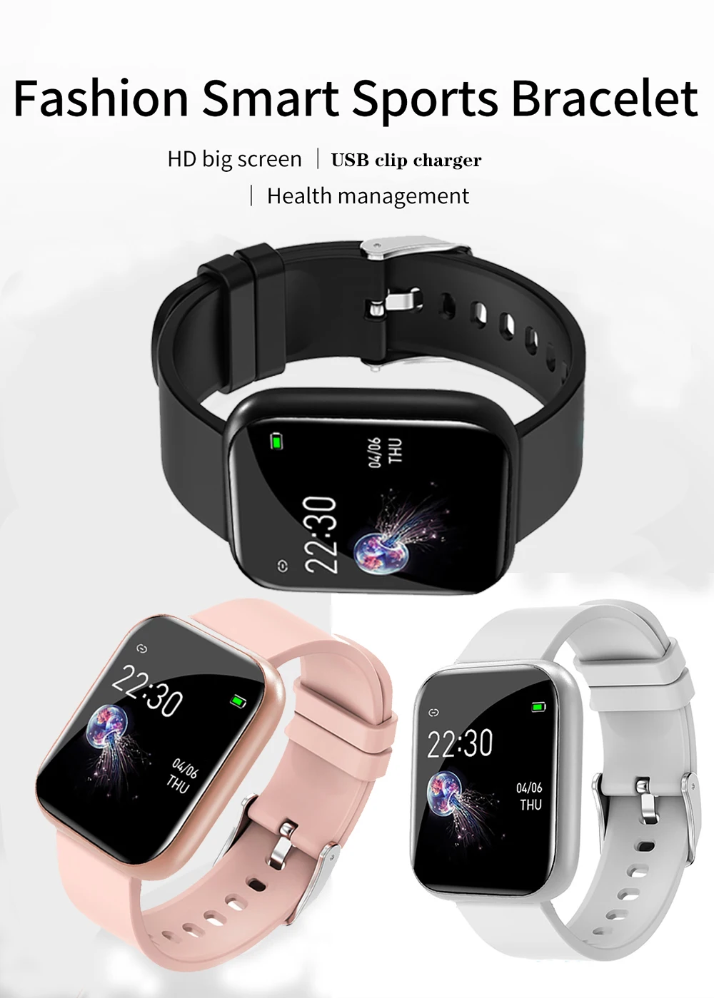 Fashion Stainless Steel I5 Smart Watch Women Men Electronics Sport Wrist For Android IOS Smartwatch Y68 Clock Hours | Электроника