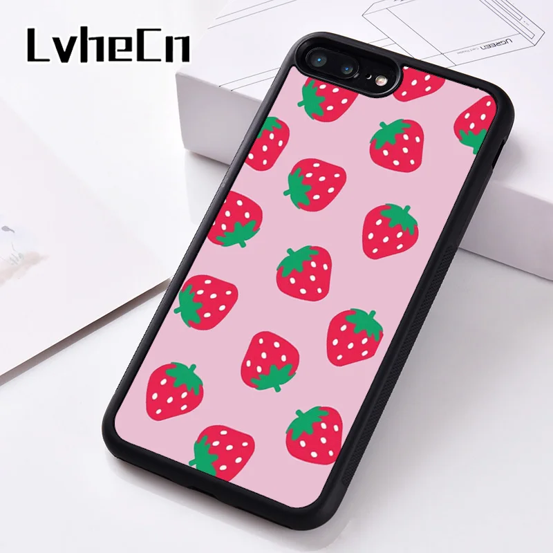 Силиконовый чехол для телефона LvheCn iPhone 6 S 7 8 Plus 5 5S SE X XS XR 11 PRO MAX розовый с рисунком