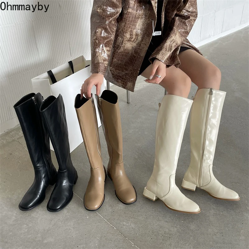 

Slim Knee High Women Boots Platform Punk Think Bottom Shoes Ladies Fashion Zipper Women Footwear Winter Knight Long Boats