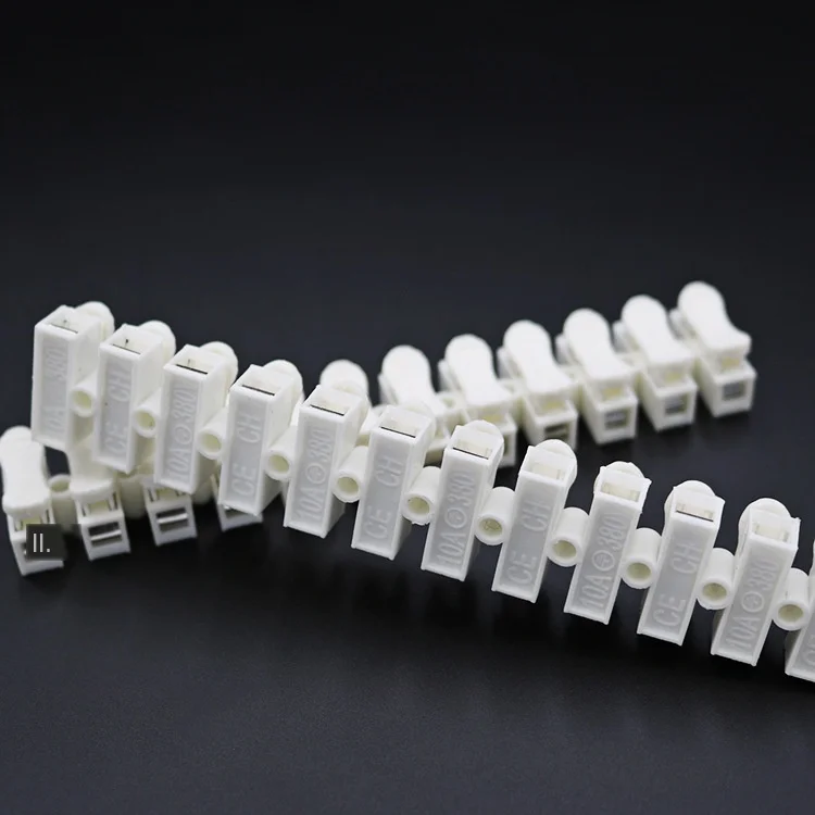 10 шт./CH-2P быстроразъемный клеммный разъем без винта двухпозиционный терминал 3P4P12P