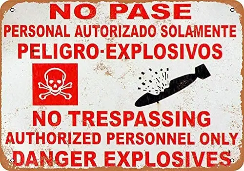 

SRongmao 8x12 металлический знак без тревоги опасные взрывчатые вещества