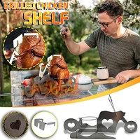 bbq creative stainless steel grill portable chicken roast stand party barbecue necessary roast utensils bbq accessories cocina