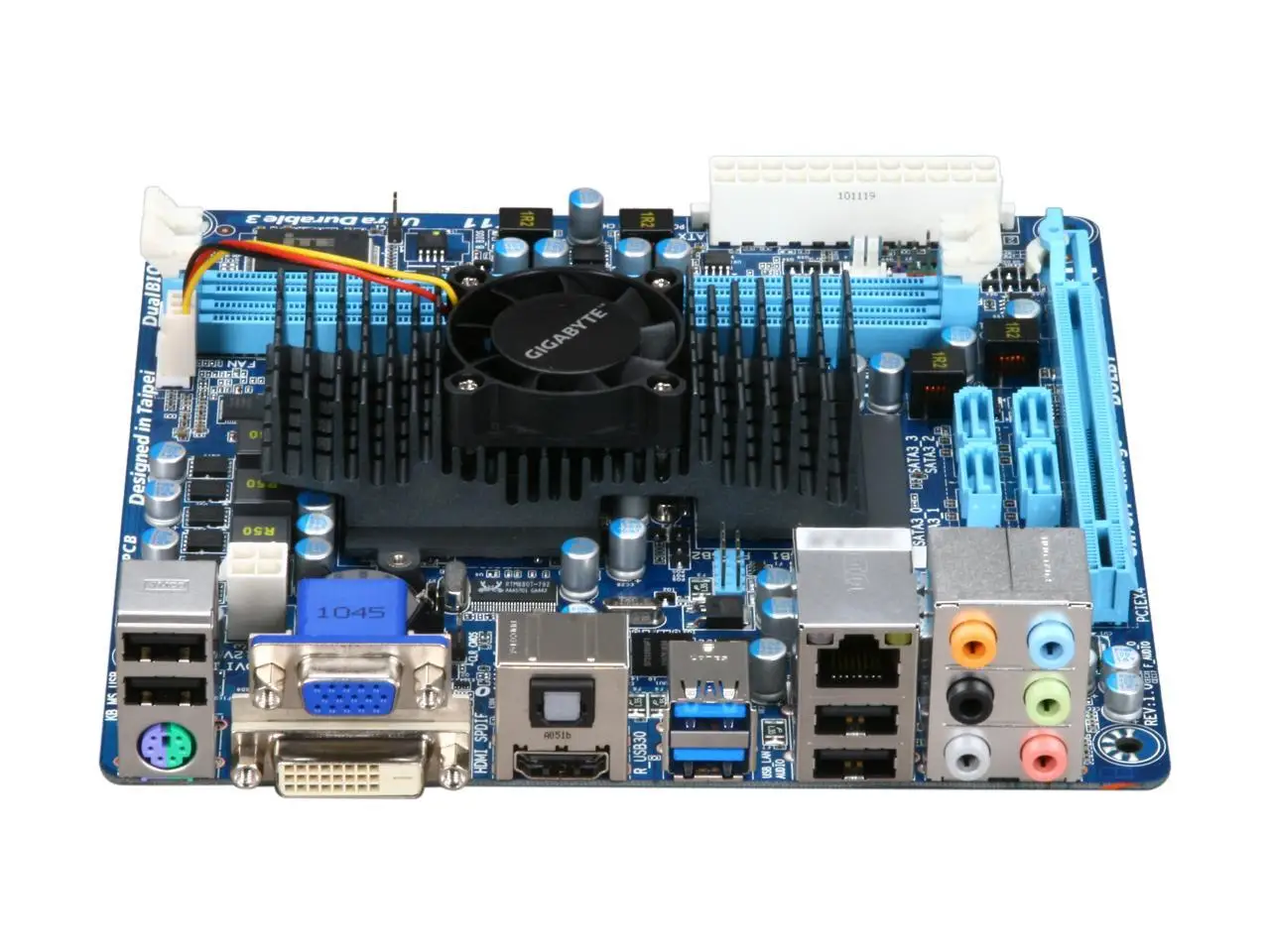 Verkaufen Für GIGABYTE GA-E350N-USB3 AMD E-350 APU 1,6 GHz, Dual-Core AMD Hudson-M1 DDR3 8GB SATA 6,0 Gb/s FCH Mini ITX Motherboard