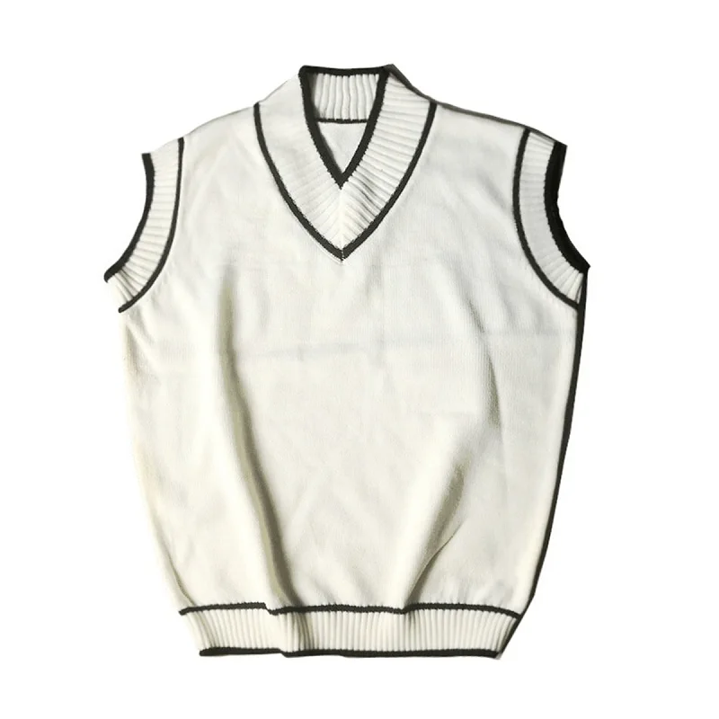 

Sweater Vest Men Striped Simple All-match Ulzzang Streetwear Retro Casual Knitwear Plus Size 3XL Jumpers Japanese College Trendy