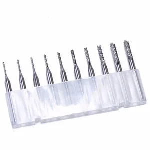 Набор из 10 удлиненных фрез из карбида вольфрама для ПП Кукуруза гравировочный станок с ЧПУ для древесины, роутер, кукуруза, фреза для печатных плат, быстрая доставка
