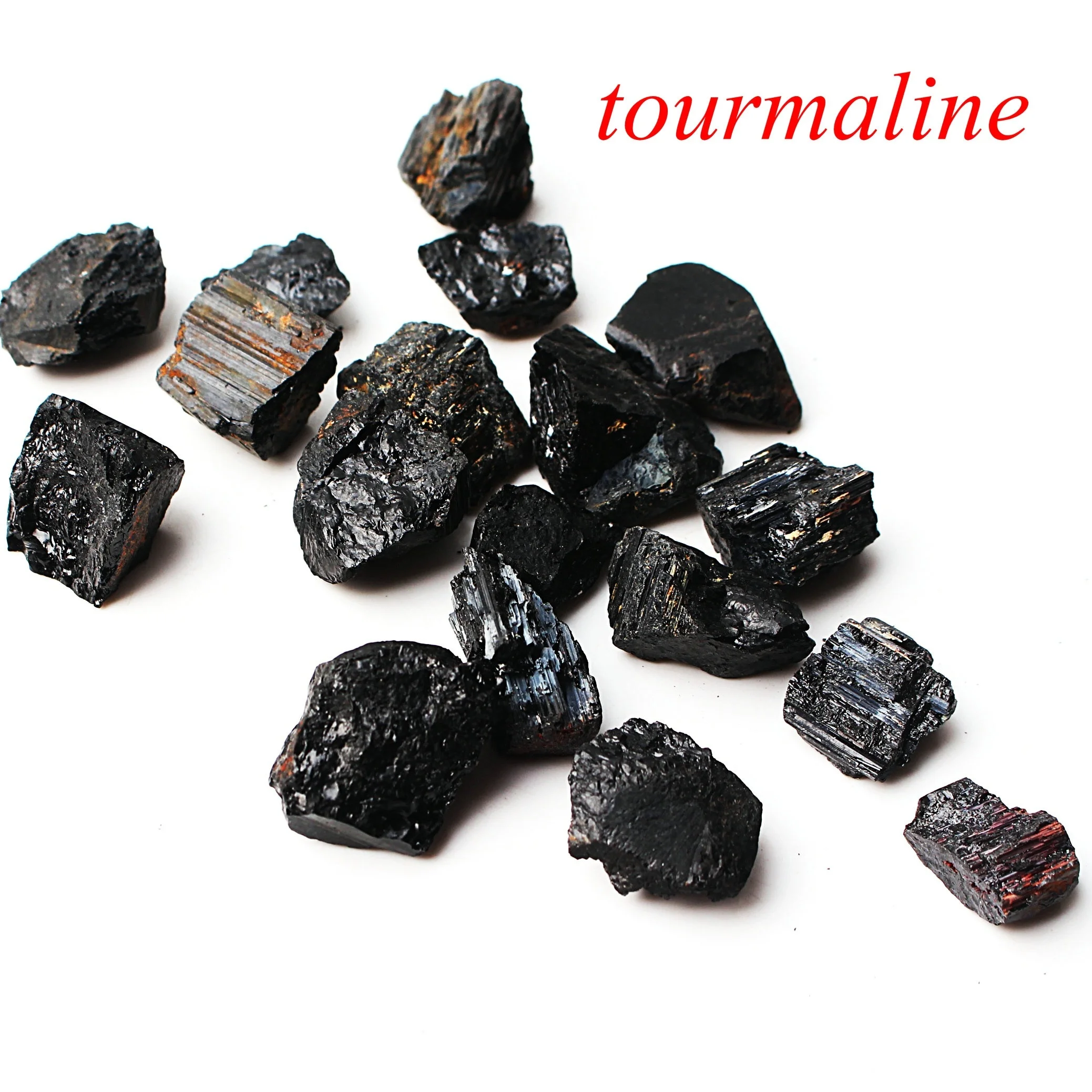 Black tourmaline 1 лот/100 г натуральный кристалл грубый камень научно-исследовательский образец минерала красочный кварцевый Целительный Декор рейки заживление - Цвет: Black tourmaline