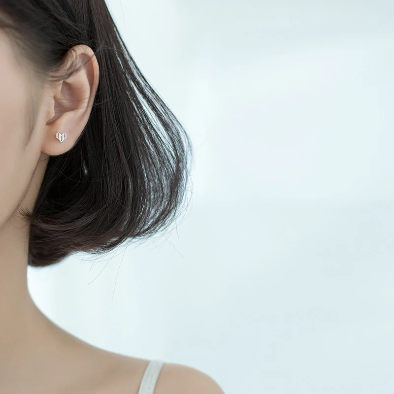 Colusiwei красочные серьги гвоздики в форме сердца для женщин Аутентичные