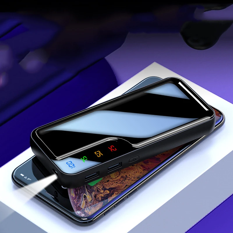 20000 мАч Power Bank 5*18650 Бэтти Powerbank Мощное зарядное устройство с двумя USB портами