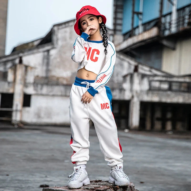 

Kpop Jazz Dance Outfit Teen Girls Streetwear Children Hip Hop Dancing Clothes Street Dance Performance Stage Costume VDB1225