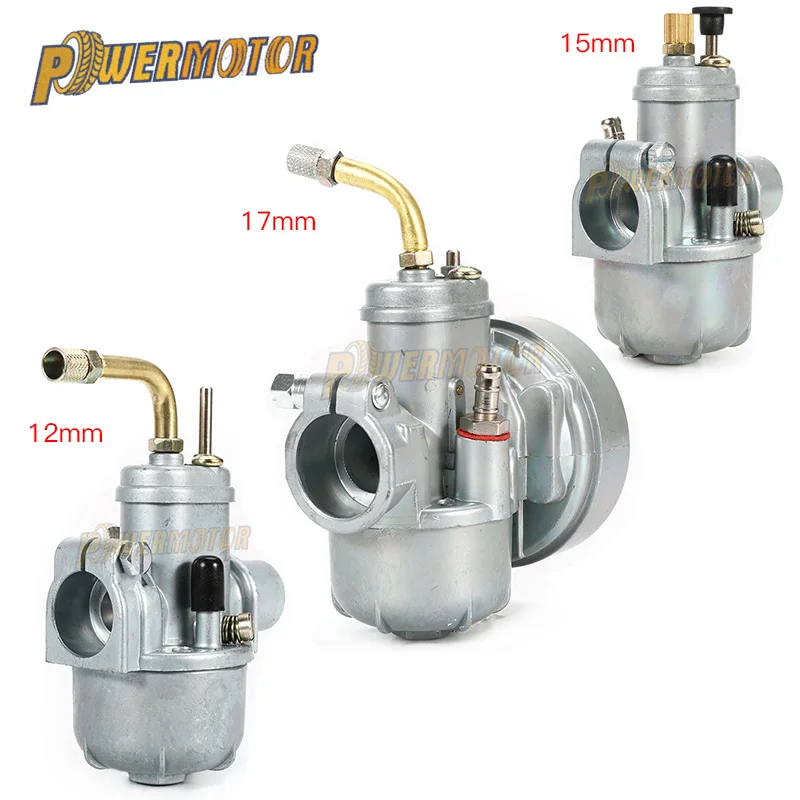 

Motorcycle Carburetor 12mm 15mm 17mm Puch Carb For Moped Bing Style Stock Maxi Sport Luxe Newport Cobra Carburador Engines E50
