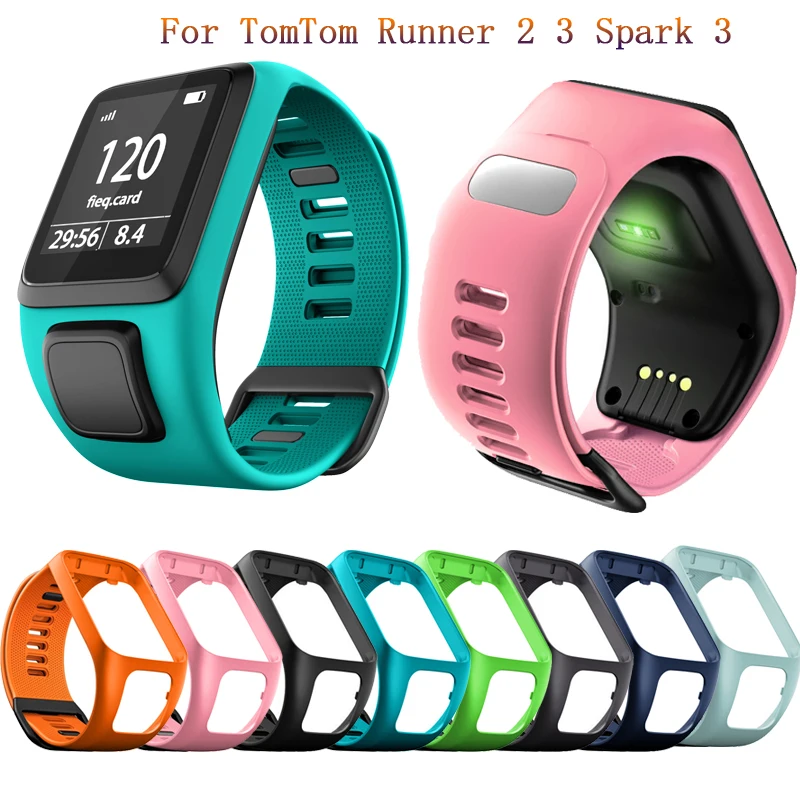 

Новый мягкий силиконовый сменный ремешок для наручных часов, ремешок для смарт-часов TomTom Runner 2 3 Spark 3 GPS серии Tom 2 3