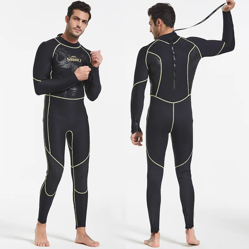 

Sbart 3mm Neoprene Full Body Diving Suit Men Wetsuit Surfing Suit Drysuit Surf Swimming Onepiece Wetsuit Wetsuits Triathlon Mens