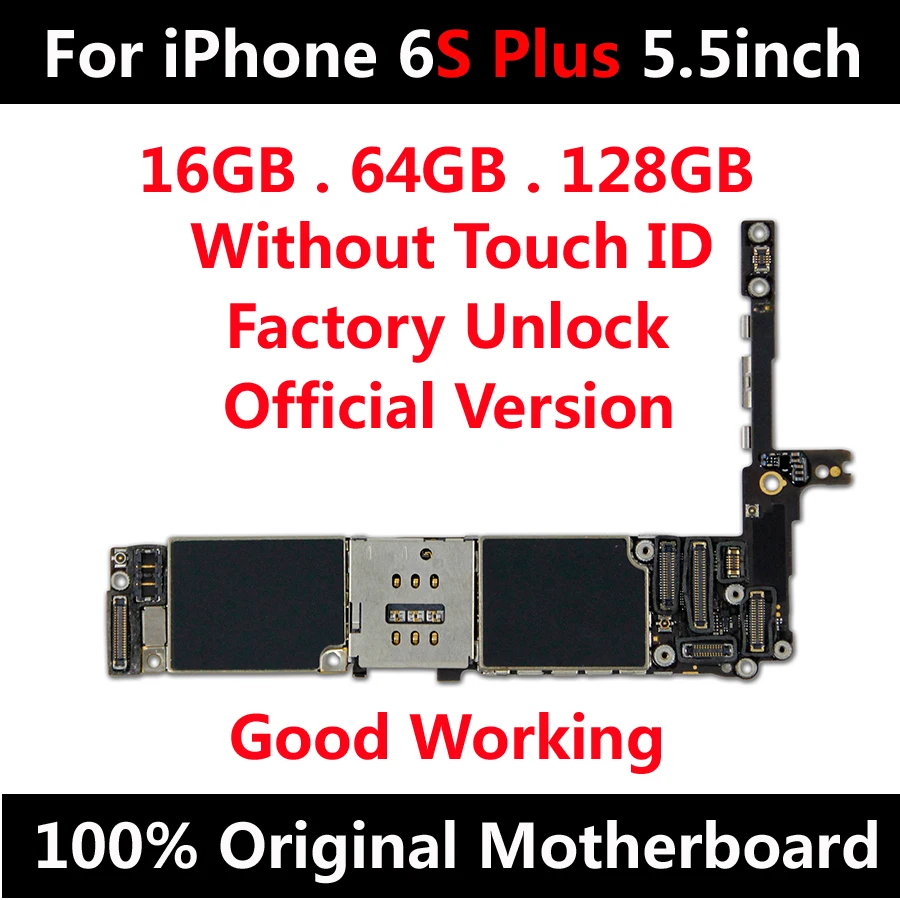 100% протестированная материнская плата для iPhone 6S Plus 5 дюймов Заводская