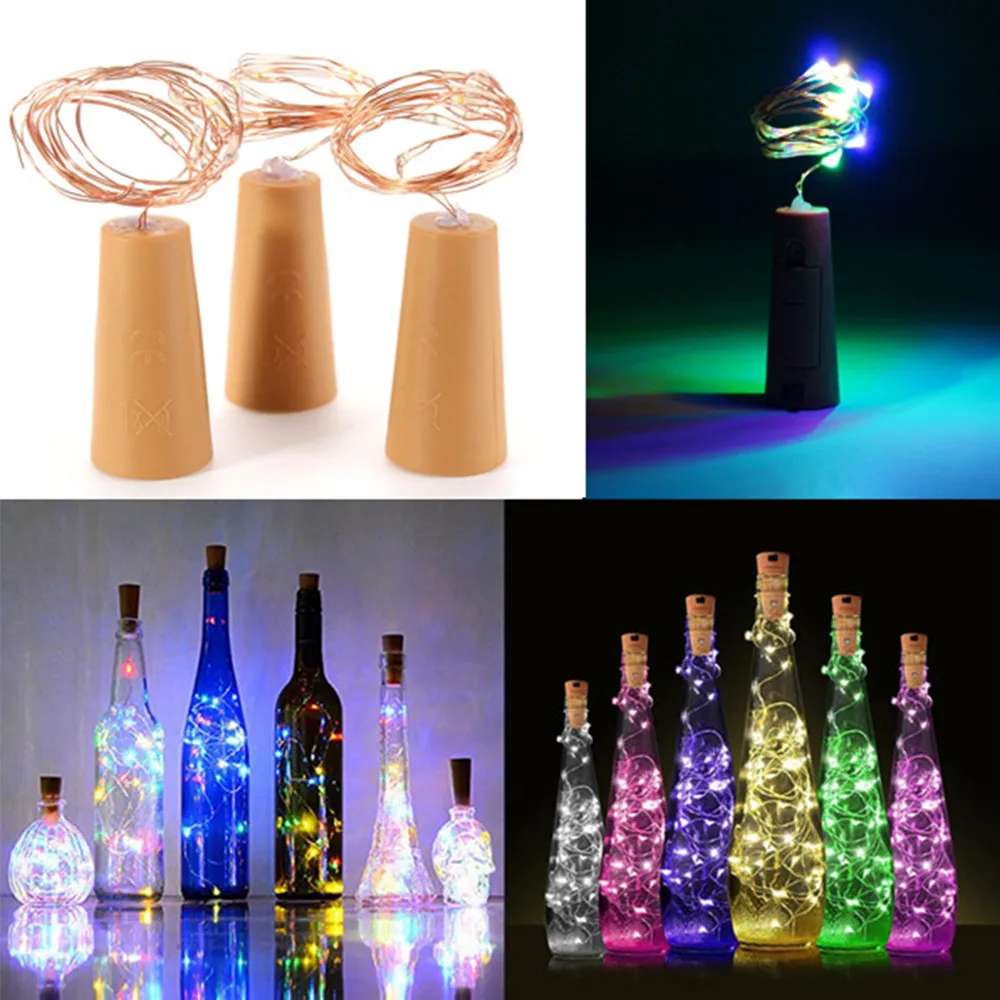 

Battery-powered cork bottle light 1m / 2m DIY LED light bar light birthday party wine bottle stopper light bar (without battery)