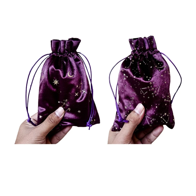 

Tarots Pad Astrolabe Witch Altar Divination Pendulum Divination Tablecloth Prop Board Game Flannel Jewelry Storage Bag N58B